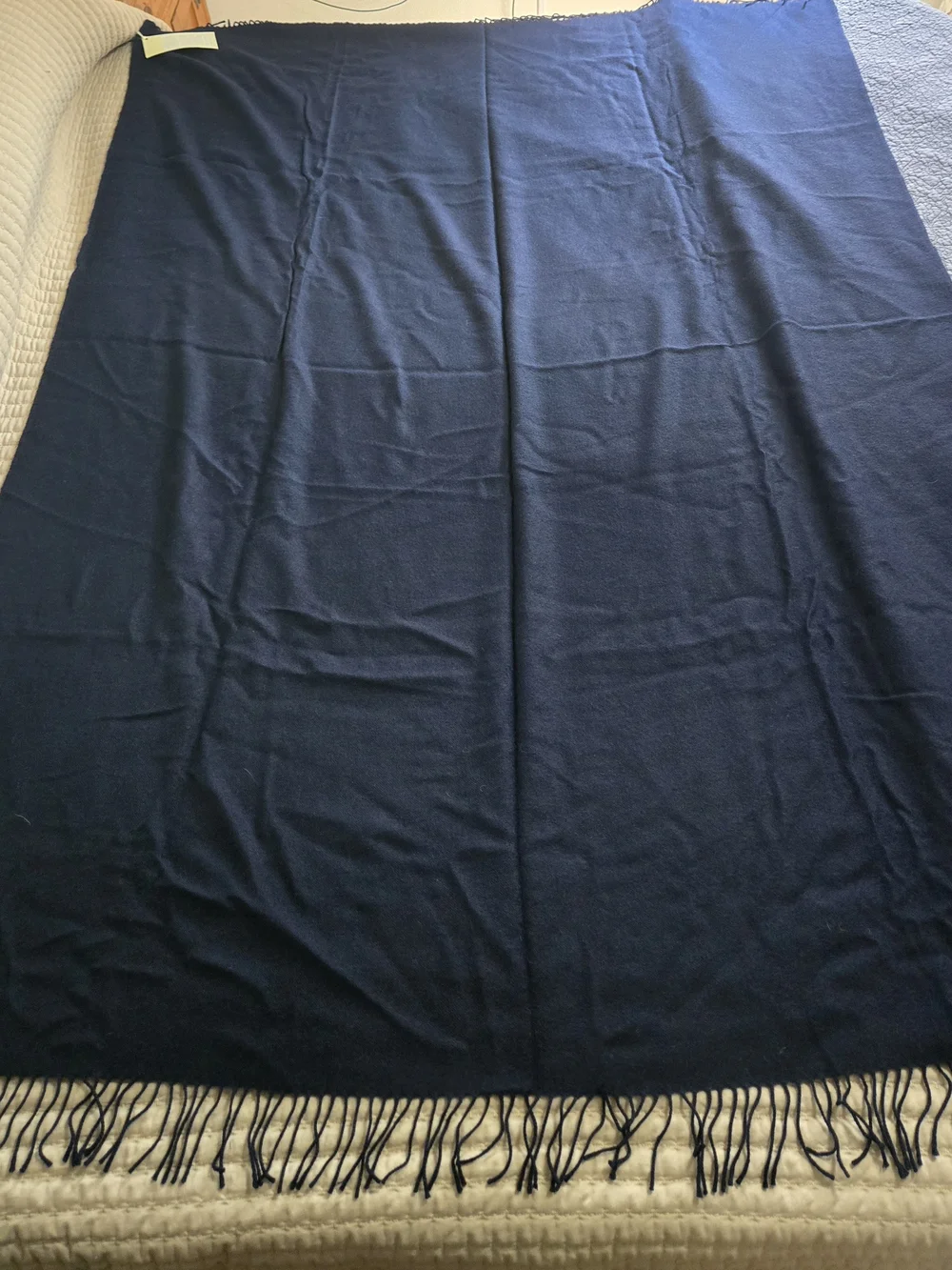 Alicia Adams Alpaca Throw, Navy